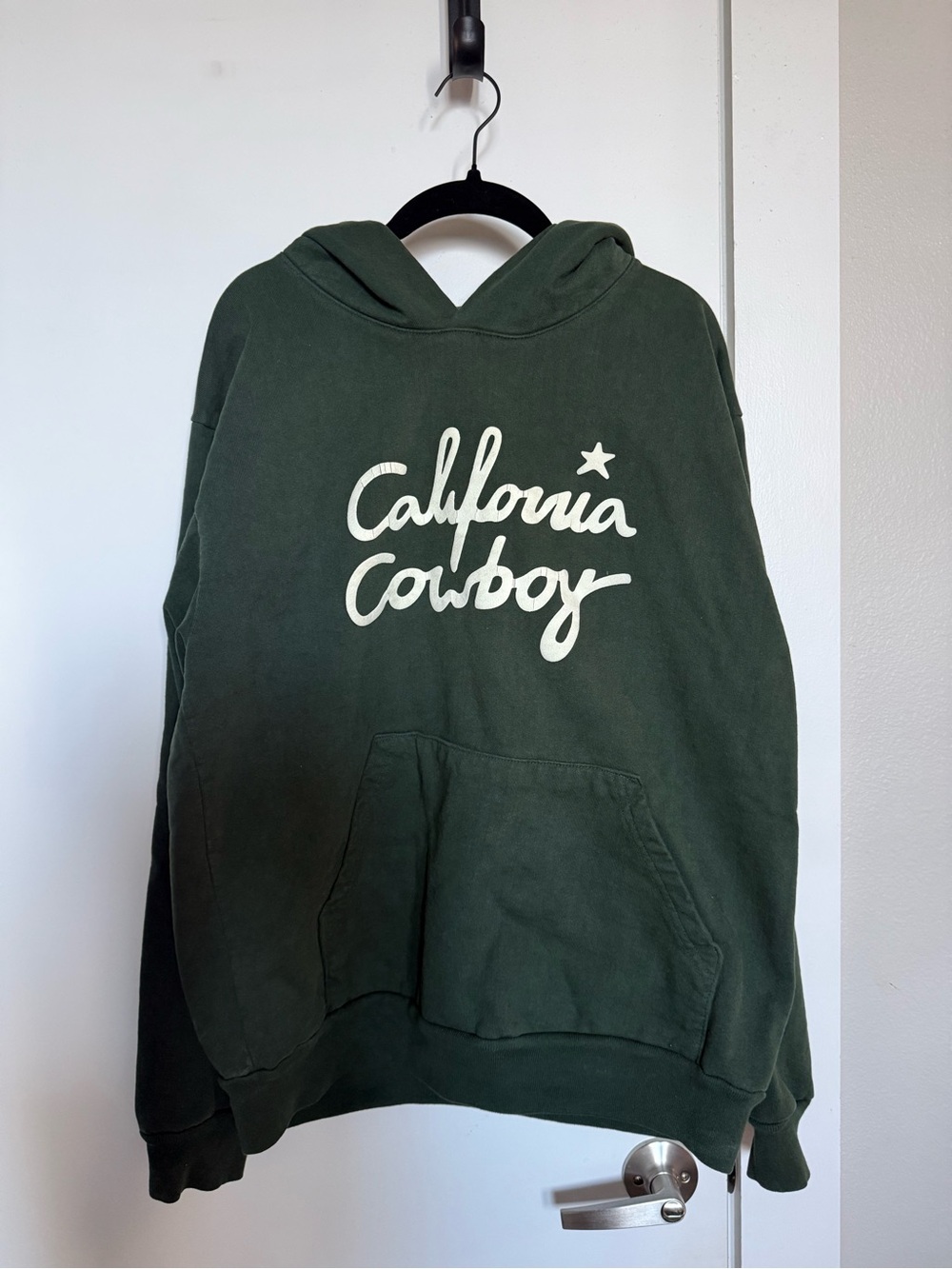 California Cowboy Pullover Hoodie in Forest Green